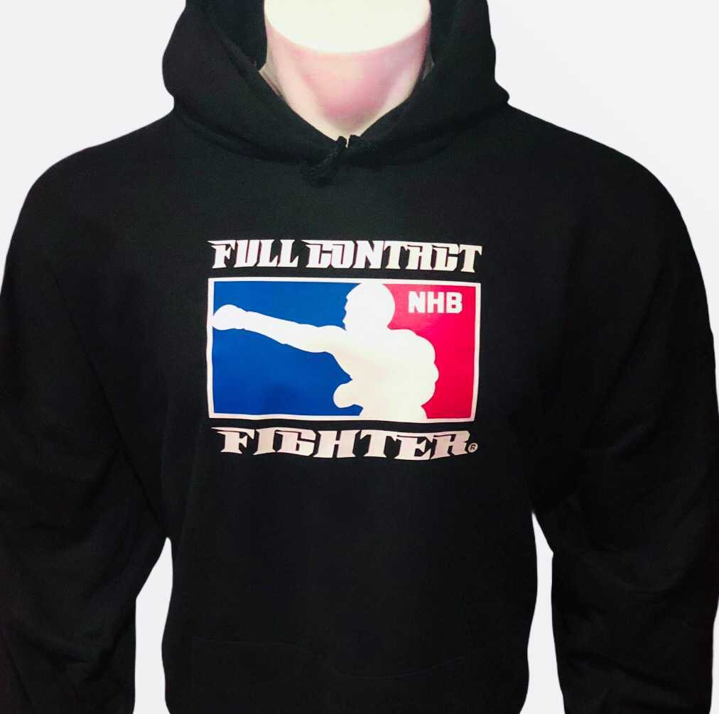 FCF NHB Hoodie Black—With Double Sided Logos On Back! #1 Selling Sweat –  Full Contact Fighter ®