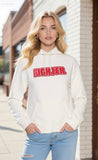 FCF Chenille Fighter Hoodie Sweatshirt White