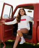 FCF Chenille Fighter Hoodie Sweatshirt White