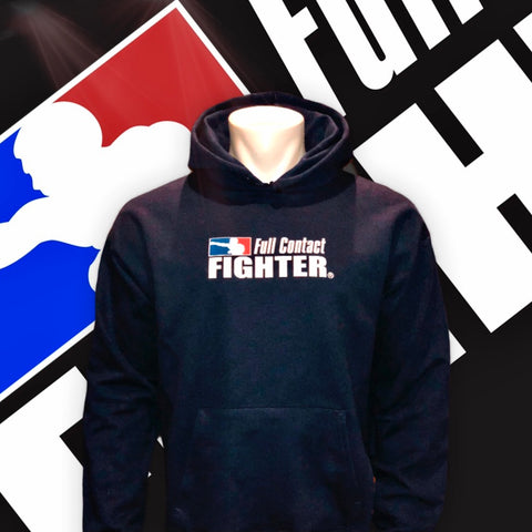FCF Hoodie Sweatshirt Black w/3D Logo Like Print