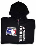 FCF Iconic Zip Sweatshirt Black- 2 Front Logos!