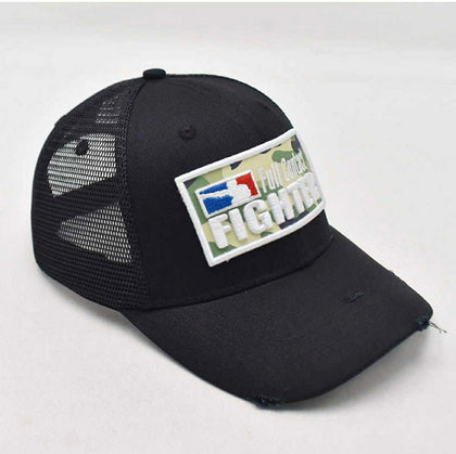 FCF Black Mesh Hat - Camo Logo